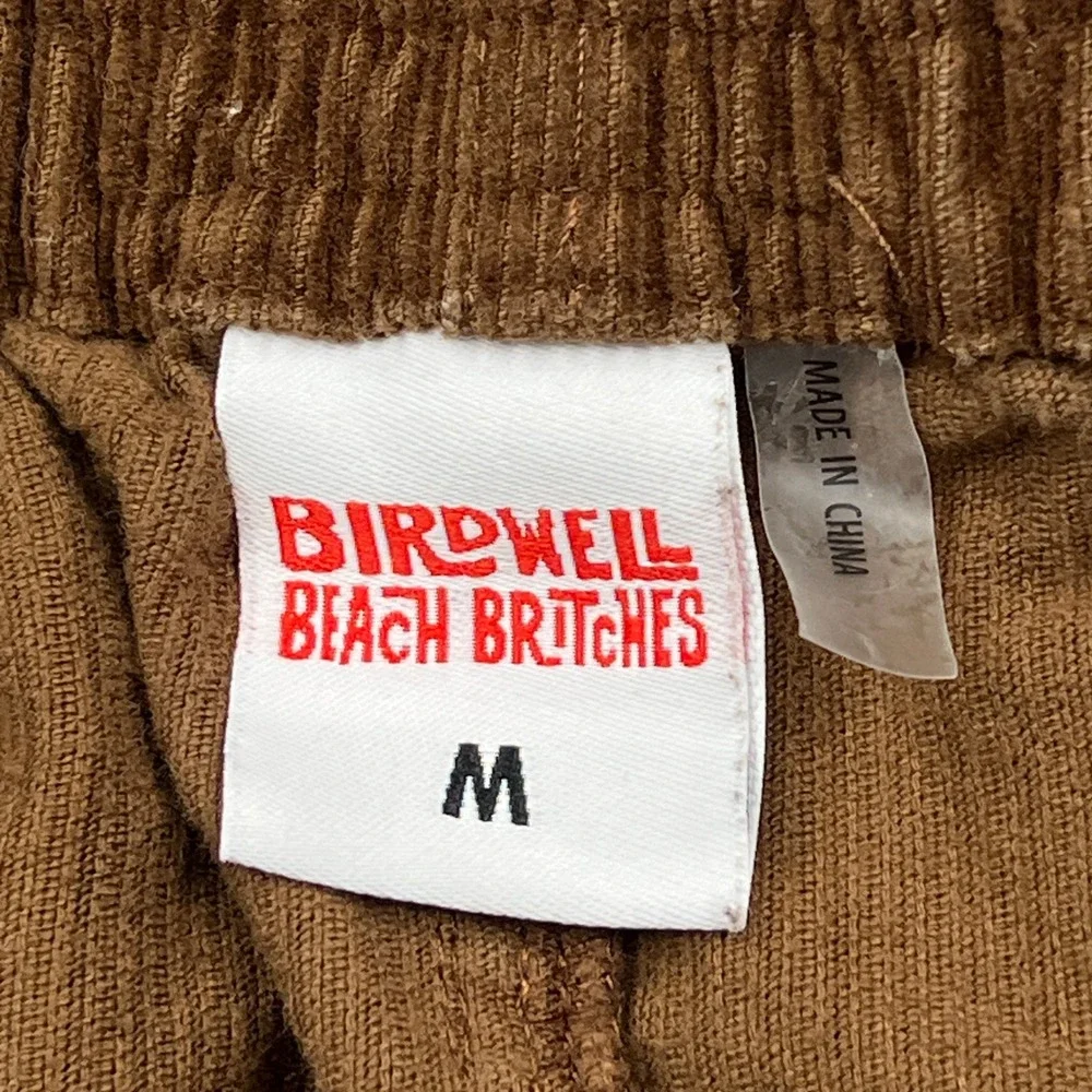 Birdwell Beach Britches Corduroy Lace Up Shorts Mens Medium Brown 7